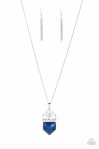 Trailblazing Talisman - Blue Necklace - Paparazzi