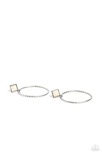 Canyon Circlet - White Earrings - Paparazzi