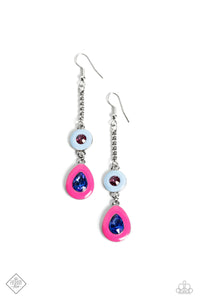 Colorblock Canvas - Multi Earrings - Paparazzi