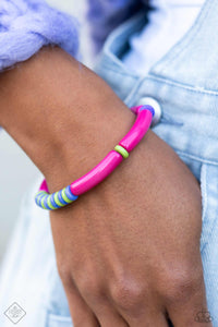 Poppin Pattern - Pink Bracelet - Paparazzi