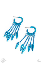 Load image into Gallery viewer, Piquant Punk - Blue Earrings - Paparazzi