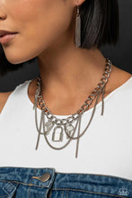 Load image into Gallery viewer, Against the LOCK - Silver Necklace - Paparazzi