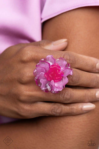 Lush Lotus - Pink Ring - Paparazzi