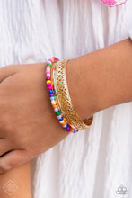 Load image into Gallery viewer, Multicolored Medley - Gold Bracelet - Paparazzi