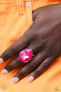 In Plain BRIGHT - Pink Ring - Paparazzi