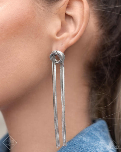 All STRANDS On Deck - Silver Earrings - Paparazzi