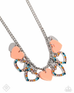 Look the HEART - Orange Necklace - Paparazzi