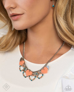 Look the HEART - Orange Necklace - Paparazzi