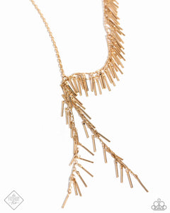 Linear Leap - Gold Necklace - Paparazzi