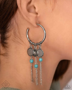 Peppy Pinnacle - Blue Earrings - Paparazzi