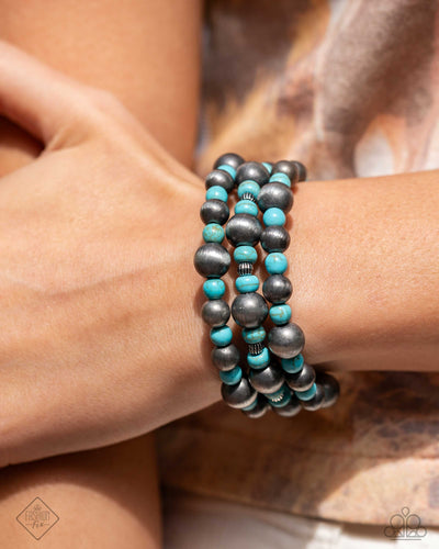 Desert Demand - Blue Bracelet - Paparazzi