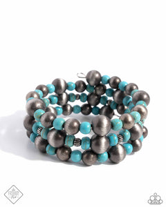 Desert Demand - Blue Bracelet - Paparazzi