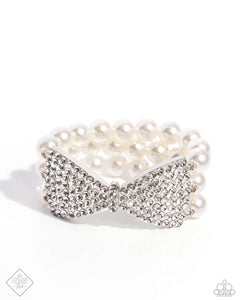 Dashing Demeanor - White Bracelet - Paparazzi