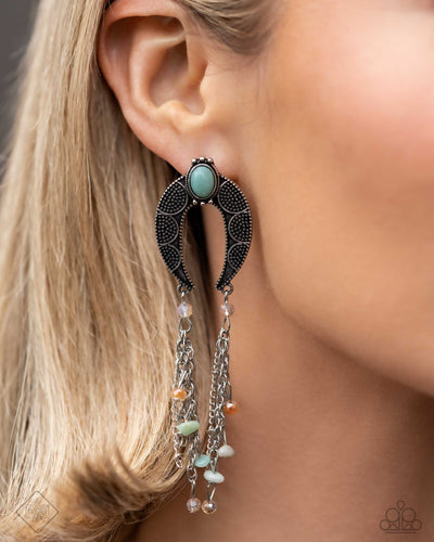 Sahara Sway - Blue Earrings - Paparazzi