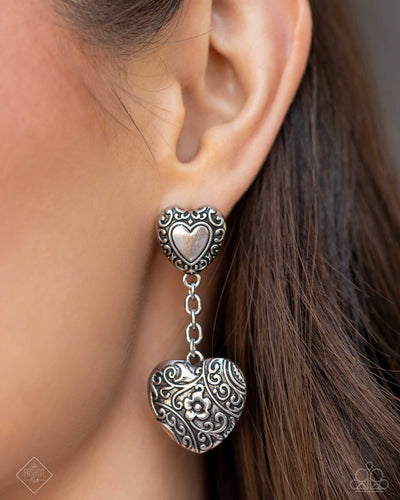 Rustic Reveal - Silver Earrings - Paparazzi