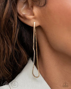 Tailored Trade - Gold Earrings - Paparazzi