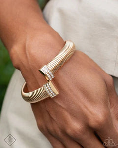 Tailored Transit - Gold Bracelet - Paparazzi