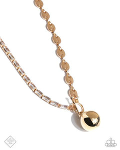 Tailored Token - Gold Necklace - Paparazzi