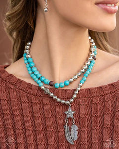 Restful Radiance - Blue Necklace - Paparazzi