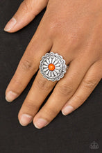 Load image into Gallery viewer, Daringly Daisy - Orange Ring - Paparazzi