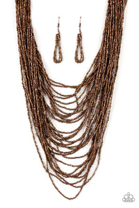 Dauntless Dazzle - Copper Necklace - Paparazzi