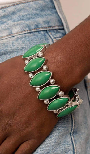 Cry me a RIVERA - Green Bracelet - Paparazzi