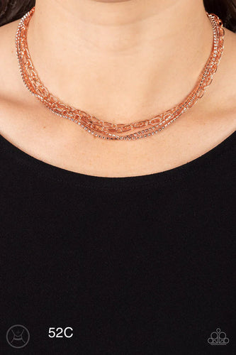 Glitter and Gossip - Copper Necklace - Paparazzi