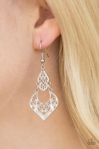 Genie Grotto - Silver Earrings - Paparazzi