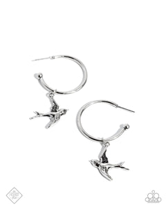 Meadowlark Memento - Silver Earrings - Paparazzi