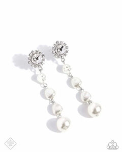 Modish Motif - White Earrings - Paparazzi