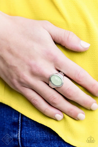 Mystically Malibu - Green Ring - Paparazzi