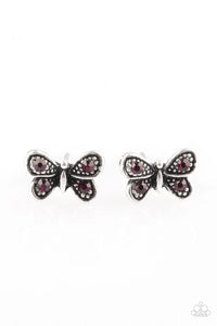 Starlet Shimmer - Kids Butterfly Rhinestone Earrings