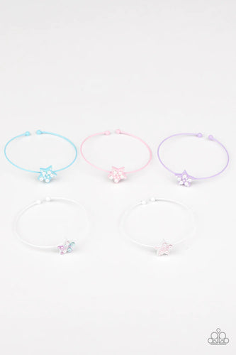 Starlet Shimmer - Kids Pearl Dotted Star - Cuff Bracelets