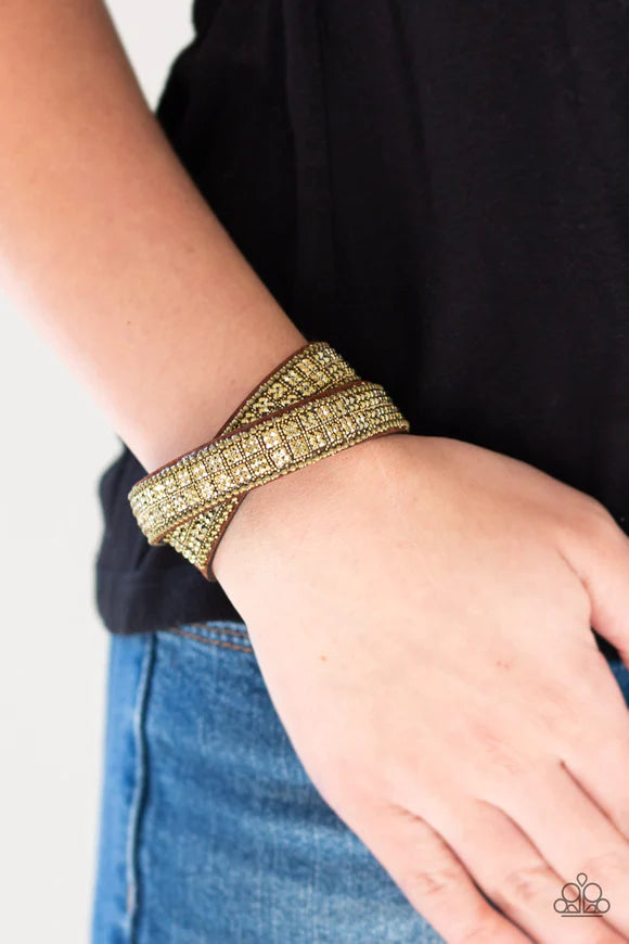 Rock Band Refinement - Brass Bracelet - Paparazzi