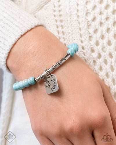 Rustic Reminder - Blue Bracelet - Paparazzi