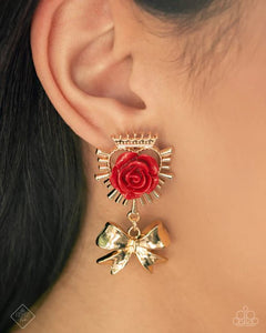 Victorian Value - Red Earrings - Paparazzi