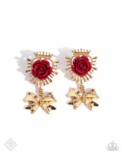 Victorian Value - Red Earrings - Paparazzi