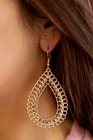 Mechanical Marvel - Gold Earrings - Paparazzi