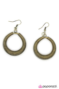 Bounce Back - Brass Earrings - Paparazzi