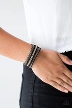 Load image into Gallery viewer, Rollin In Rhinestones - Black Bracelet - Paparazzi