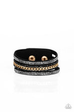 Load image into Gallery viewer, Rollin In Rhinestones - Black Bracelet - Paparazzi