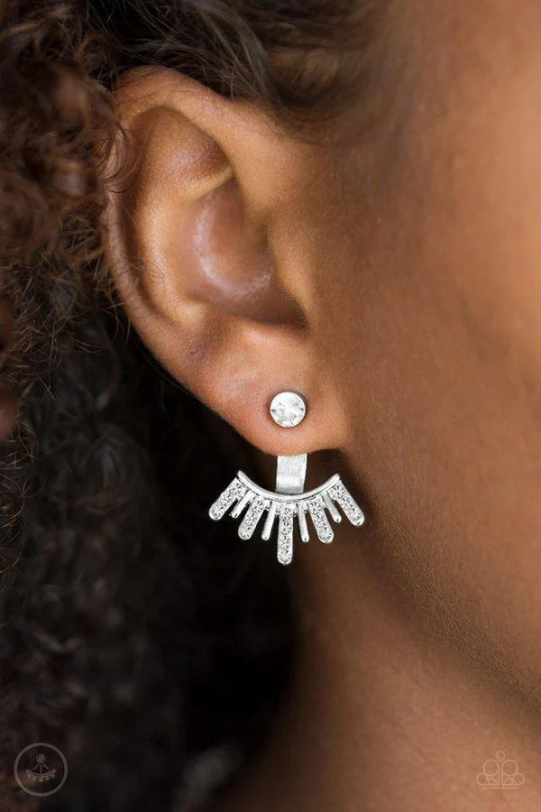 Diva Dynamite - White Earrings - Paparazzi