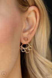 Completely Surrounded - Gold Earrings - Paparazzi