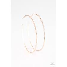 Hooked On Hoops - Rose Gold Earrings - Paparazzi