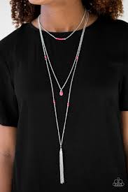 SANDSTONE Castles - Pink Necklace - Paparazzi