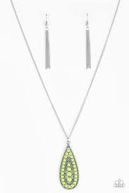 Tiki Tease - Green Necklace - Paparazzi