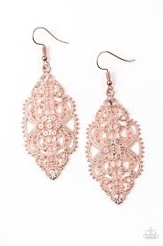 Ornately Ornate - Rose Gold Earrings - Paparazzi