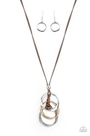 Harmonious Hardware - Brown Necklace - Paparazzi