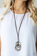 Load image into Gallery viewer, Harmonious Hardware - Brown Necklace - Paparazzi