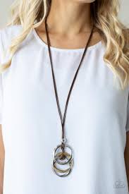 Harmonious Hardware - Brown Necklace - Paparazzi